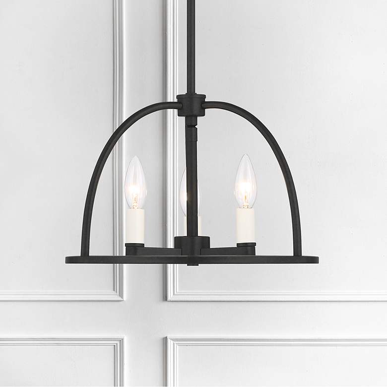 Image 1 Abbott 3 Light Black Chandelier