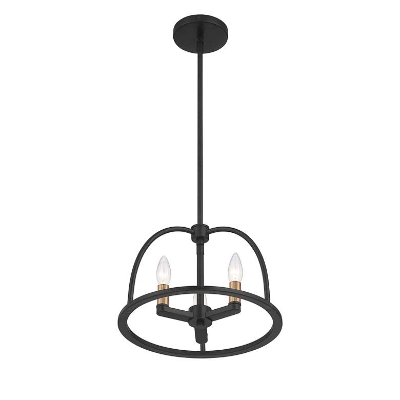 Image 6 Abbott 3 Light Black Chandelier more views