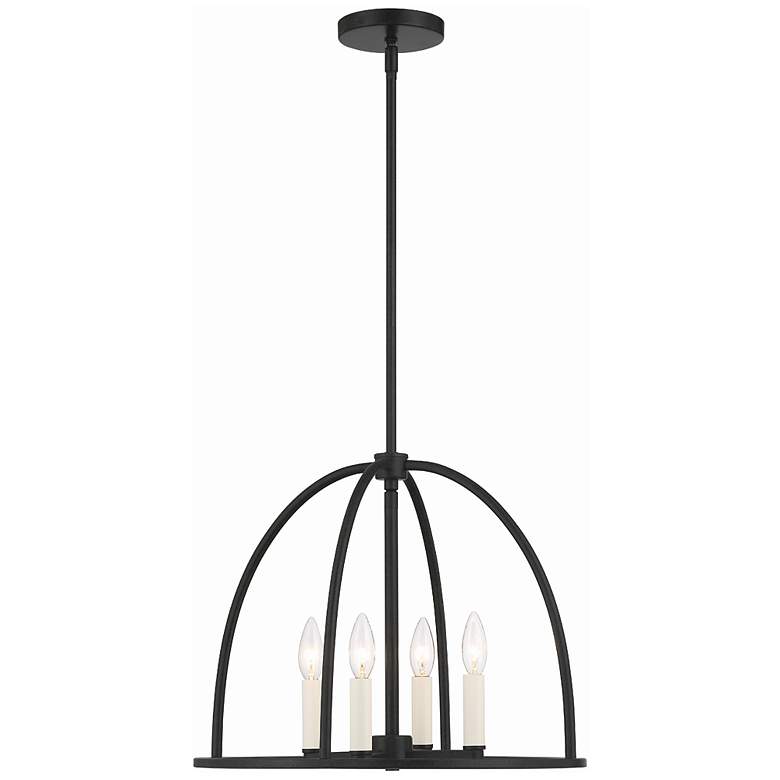 Image 1 Abbott 4 Light Black Chandelier