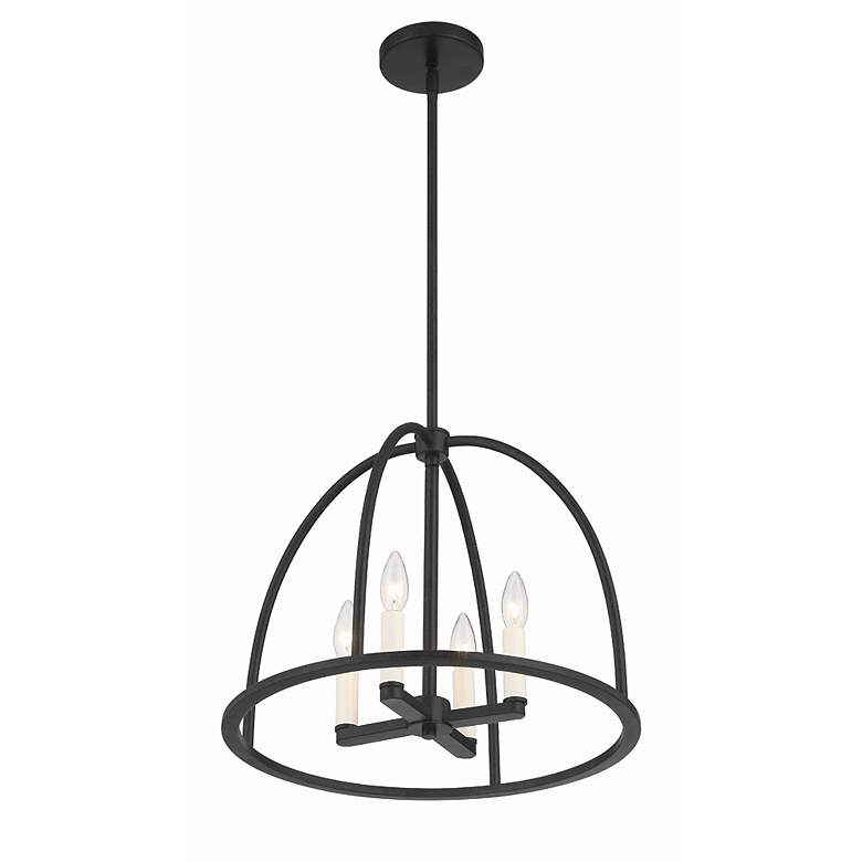 Image 4 Abbott 4 Light Black Chandelier more views