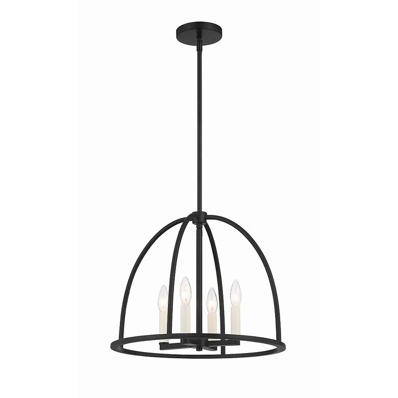 Image 5 Abbott 4 Light Black Chandelier more views