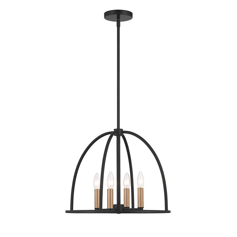 Image 7 Abbott 4 Light Black Chandelier more views