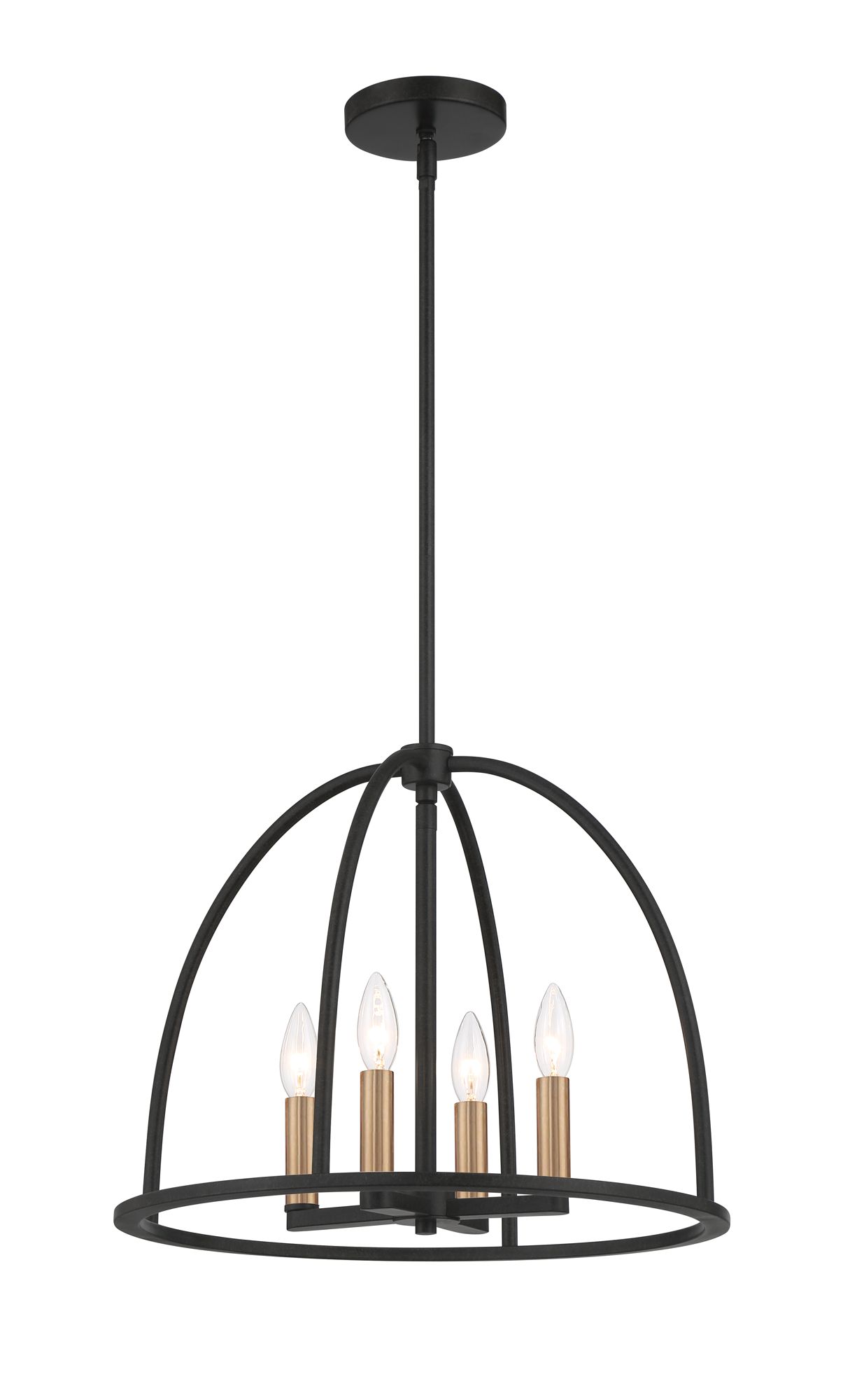 Abbott 4 Light Black Chandelier