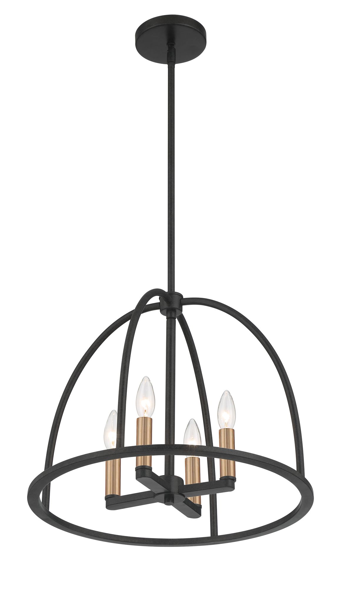 Abbott 4 Light Black Chandelier