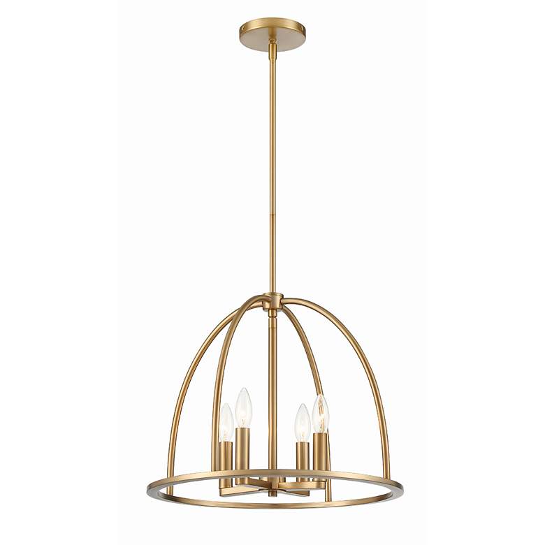 Image 2 Abbott 4 Light Vibrant Gold Chandelier more views