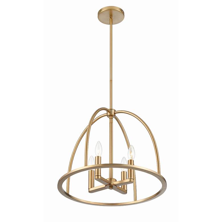 Image 3 Abbott 4 Light Vibrant Gold Chandelier more views