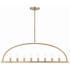 Abbott 42" Wide Vibrant Gold 8-Light Linear Chandelier