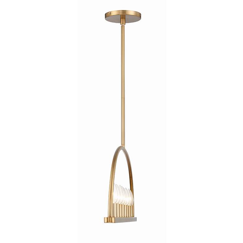 Image 4 Abbott 42" Wide Vibrant Gold 8-Light Linear Chandelier more views