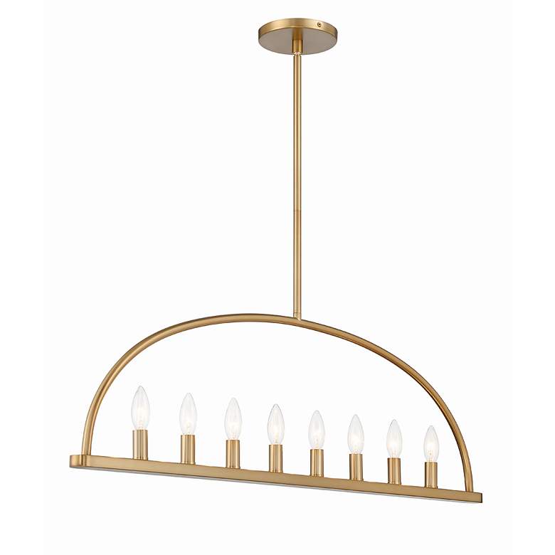 Image 5 Abbott 42" Wide Vibrant Gold 8-Light Linear Chandelier more views