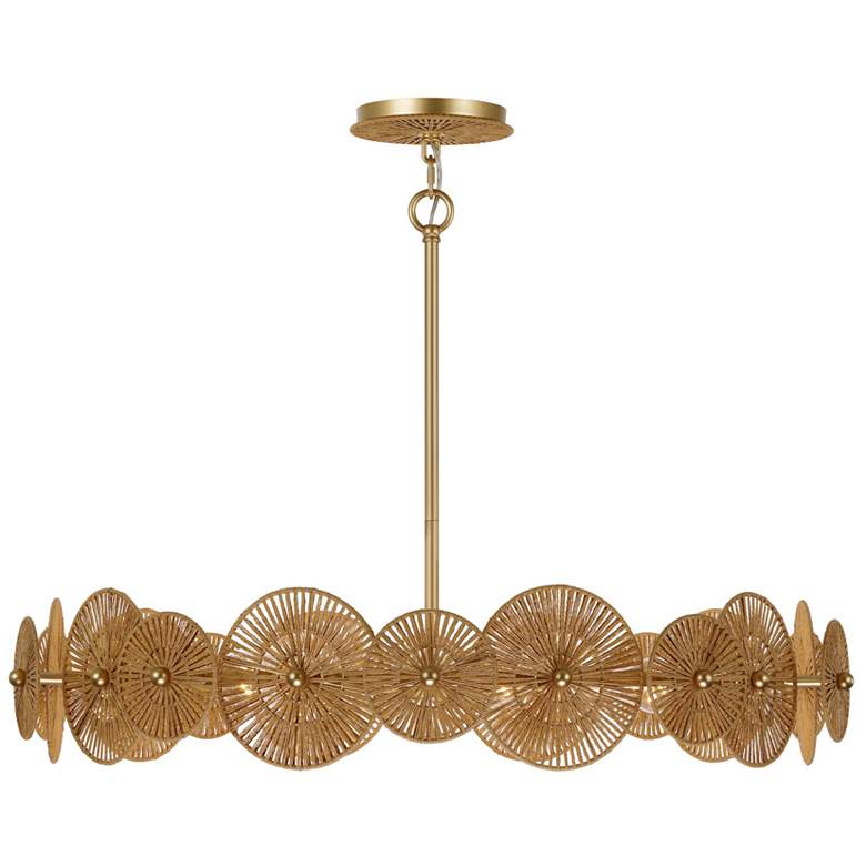 Image 1 Abbott 5-Light Pendant in Distressed Gold by Breegan Jane