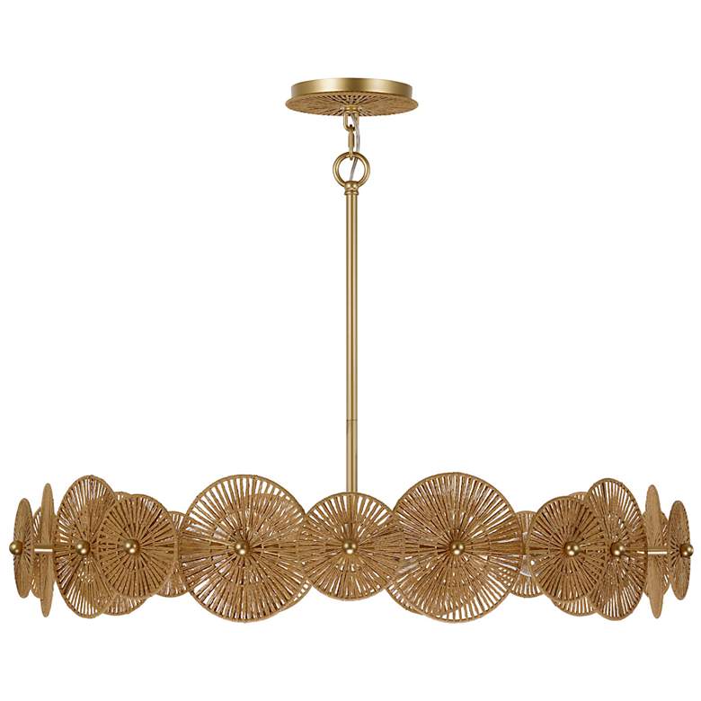 Image 2 Abbott 5-Light Pendant in Distressed Gold by Breegan Jane more views