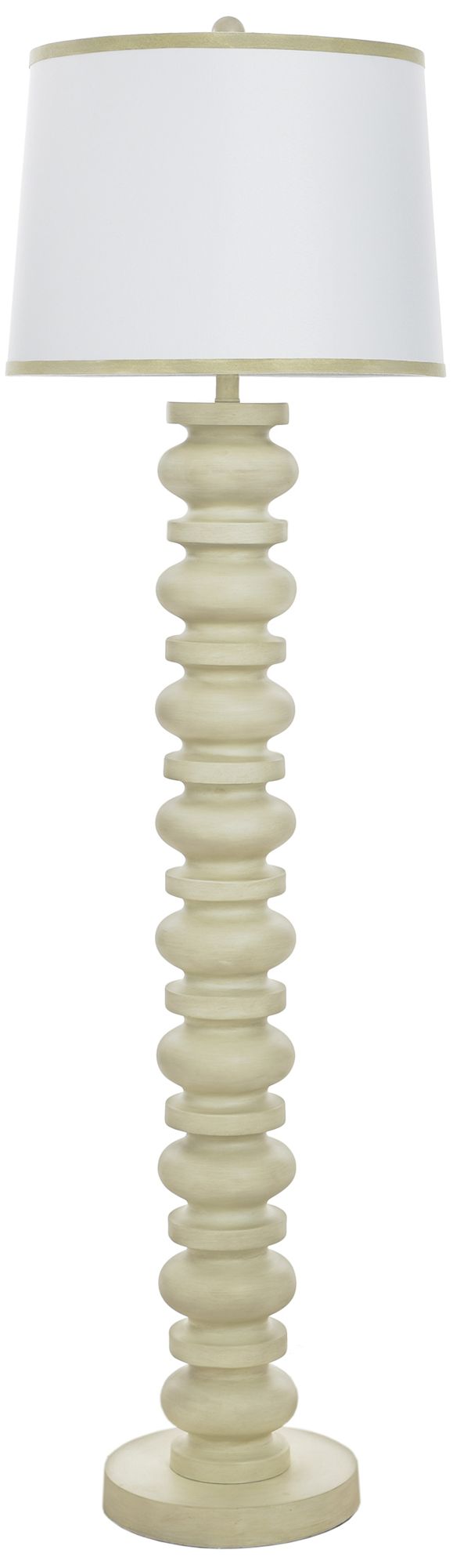 Abbott 62" High Pettye Ivory Floor Lamp with White Shade