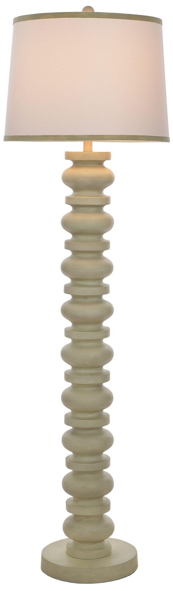 Image 3 Abbott 62" High Pettye Ivory Floor Lamp with White Shade more views