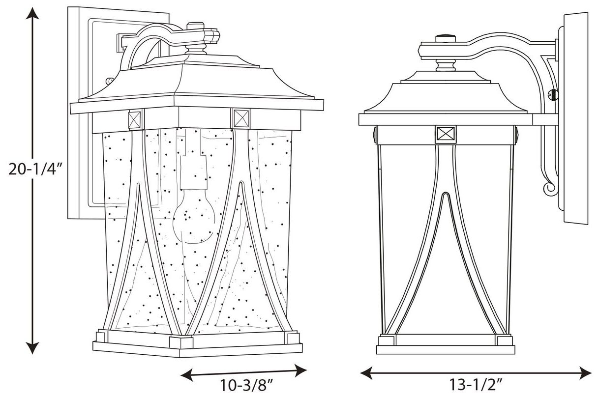 Image 4 Abbott Collection One-Light Large Wall Lantern more views