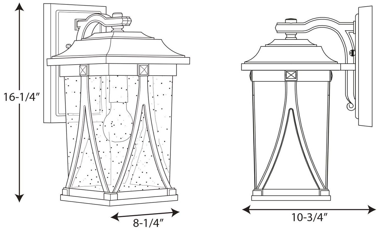 Image 4 Abbott Collection One-Light Medium Wall Lantern more views