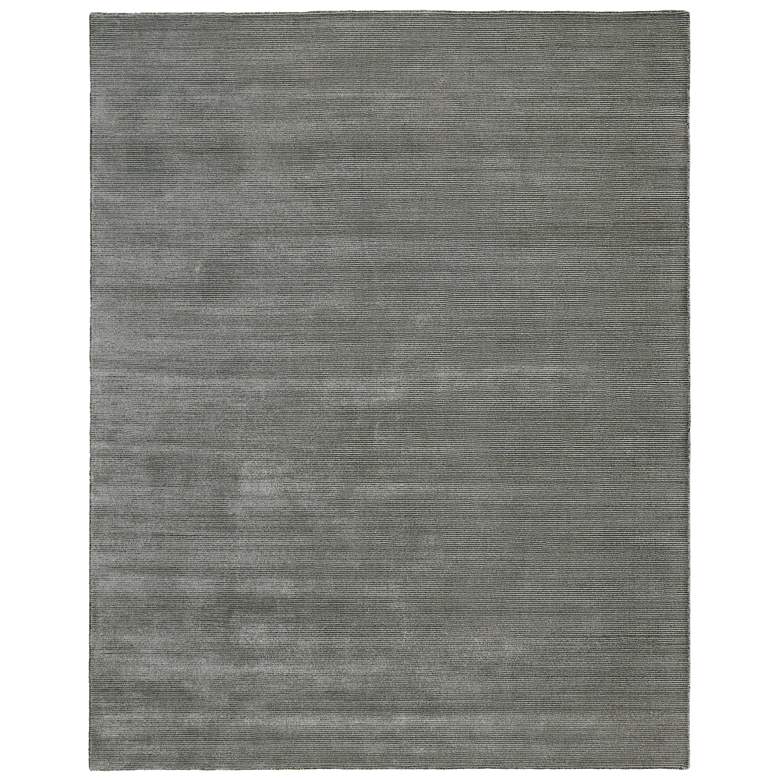 Image 1 Abbott Modern Solid Hand Woven Black Area Rug 8A24F