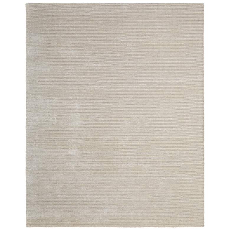 Image 1 Abbott Modern Solid Hand Woven Ivory Area Rug 8A24F