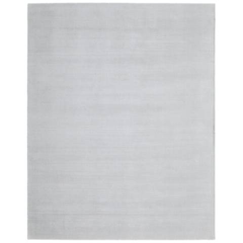 Abbot Rug Abbott Solid Hand Woven White Area Rug 8A24F 8' x 10' - #9840M | Lamps Plus