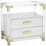 3_Abby 23 1/2" Wide White and Gold Acrylic Accent Table