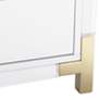 6_Abby 23 1/2" Wide White and Gold Acrylic Accent Table more views