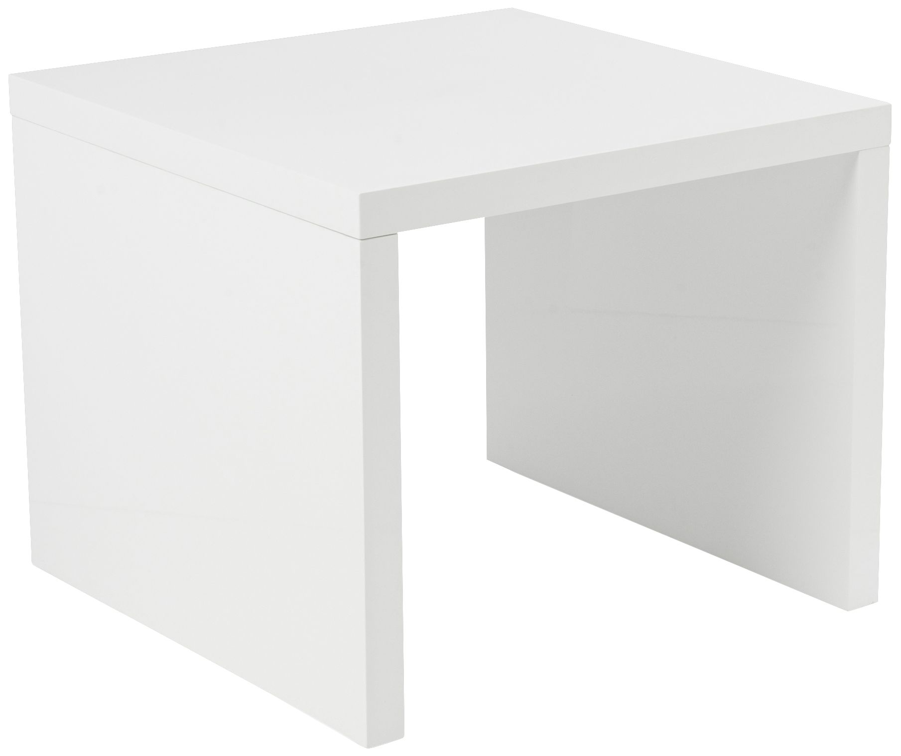 Image Abby 23 3/4" Wide Gloss White Side Table
