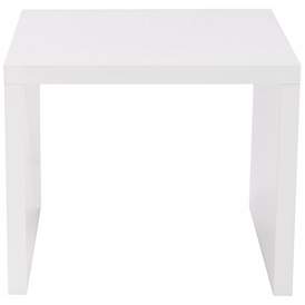 Image2 of Abby 23 3/4" Wide Gloss White Side Table more views