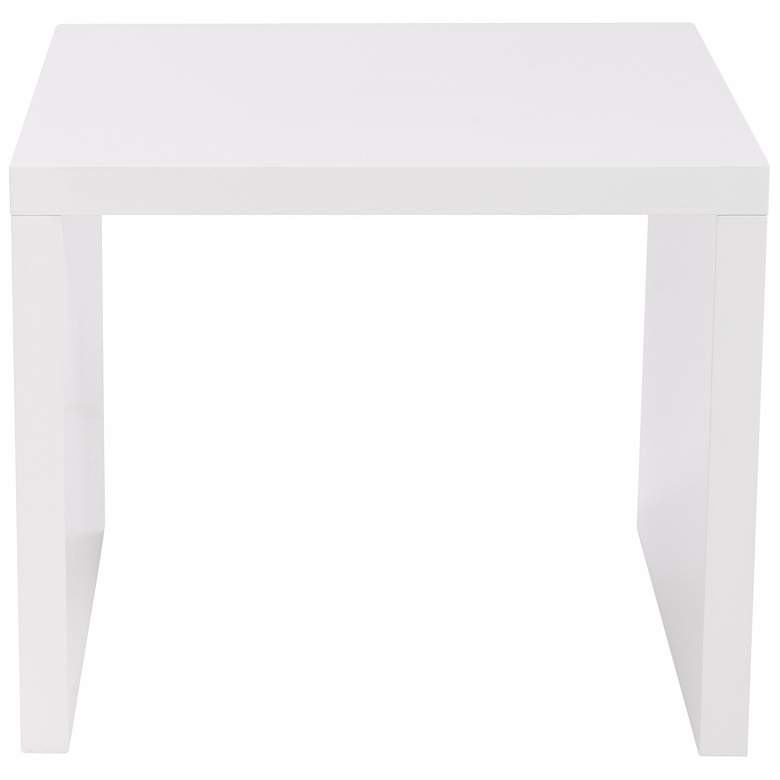 Image 2 Abby 23 3/4 inch Wide Gloss White Side Table more views