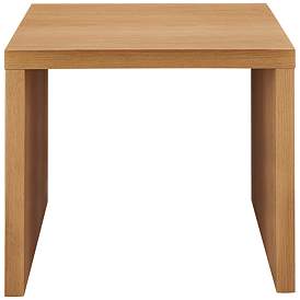 Image3 of Abby 23 3/4" Wide Oak Veneer Wood Square Side Table
