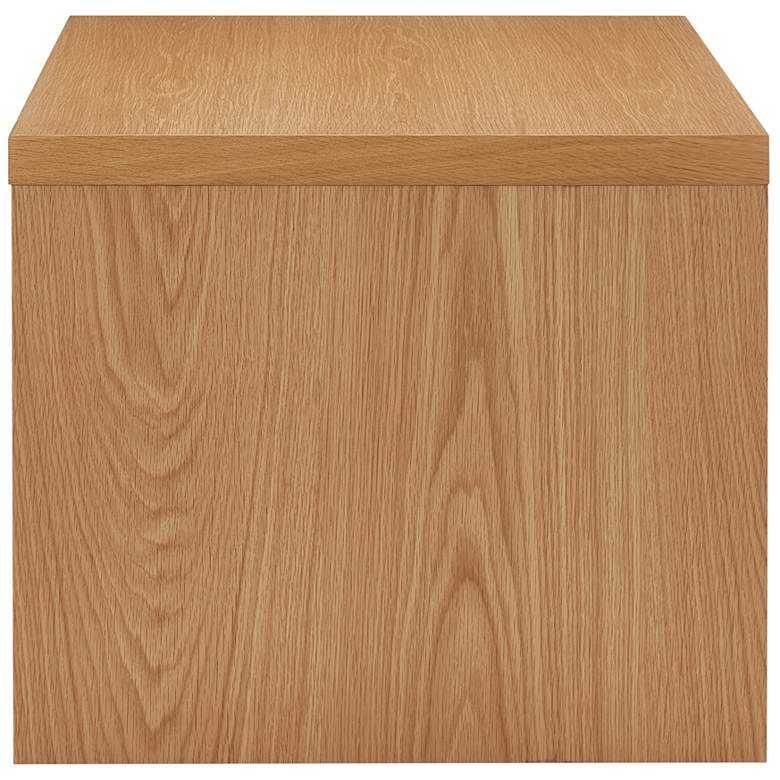 Image 5 Abby 23 3/4 inch Wide Oak Veneer Wood Square Side Table more views