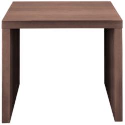 Abby 23 3/4&quot;W American Walnut Veneer Wood Square Side Table