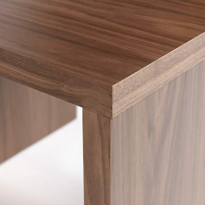Image 3 Abby 23 3/4"W American Walnut Veneer Wood Square Side Table more views