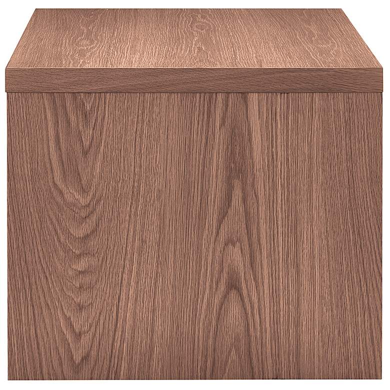 Image 6 Abby 23 3/4 inchW American Walnut Veneer Wood Square Side Table more views