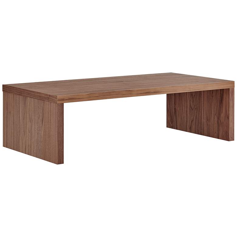 Image 5 Abby 47 1/4"W Walnut Veneer Wood Rectangular Coffee Table more views