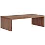 5_Abby 47 1/4"W Walnut Veneer Wood Rectangular Coffee Table more views