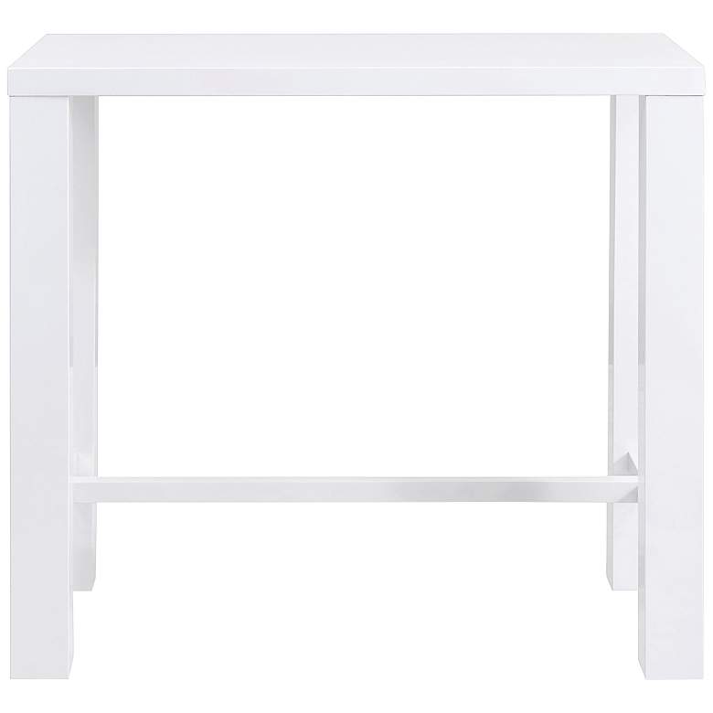 Image 2 Abby 47" Wide Gloss White Bar Table