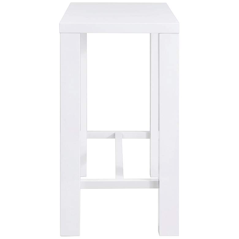 Image 4 Abby 47" Wide Gloss White Bar Table more views