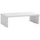 Abby 48" Wide White Coffee Table