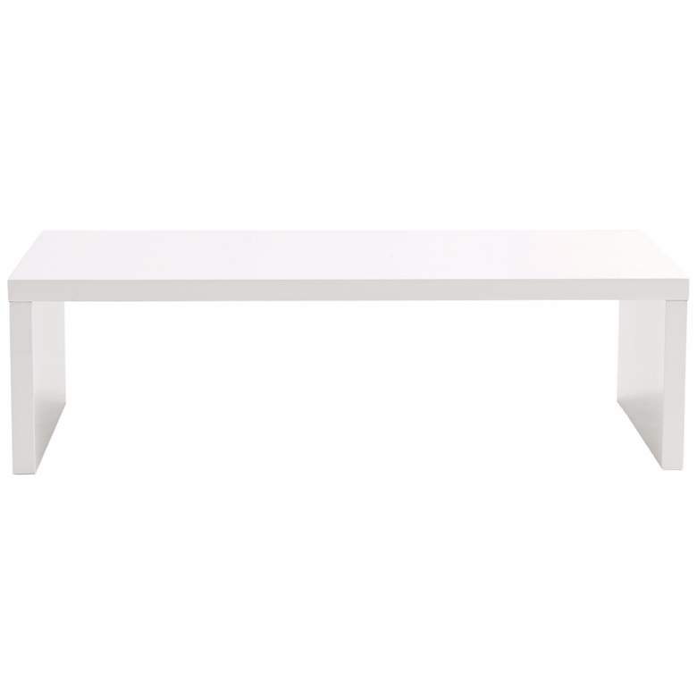 Image 3 Abby 48" Wide White Coffee Table more views
