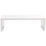 3_Abby 48" Wide White Coffee Table more views