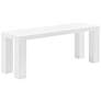 Abby 49" Wide Gloss White Lacquer Wood Bench