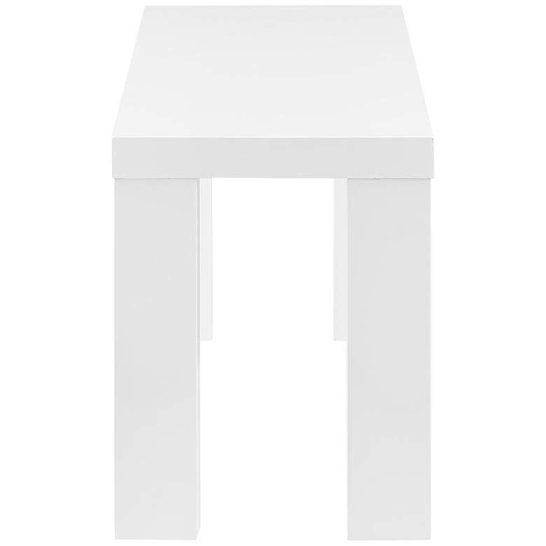 Image 5 Abby 49" Wide Gloss White Lacquer Wood Bench more views