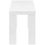 Abby 49" Wide Gloss White Lacquer Wood Bench