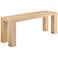 Abby 49" Wide Oak Veneer Wood Rectangular Bench