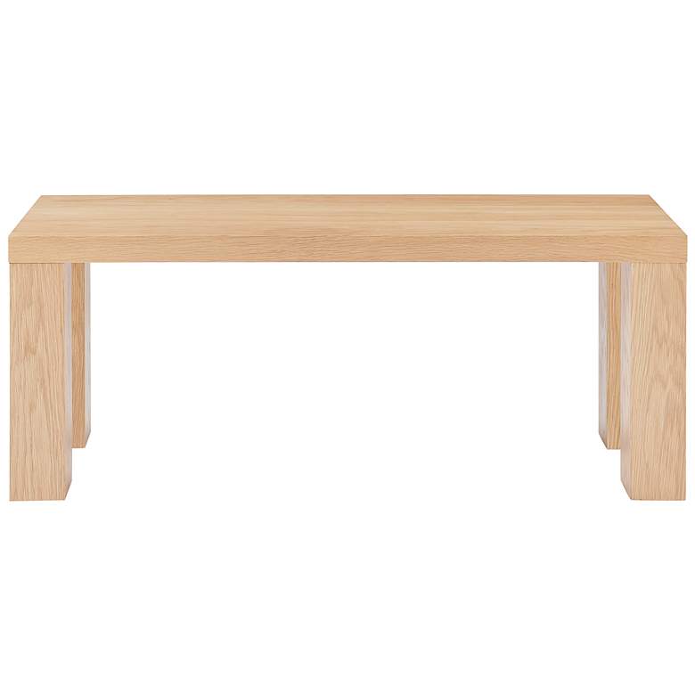 Image 3 Abby 49" Wide Oak Veneer Wood Rectangular Bench more views