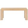 3_Abby 49" Wide Oak Veneer Wood Rectangular Bench more views