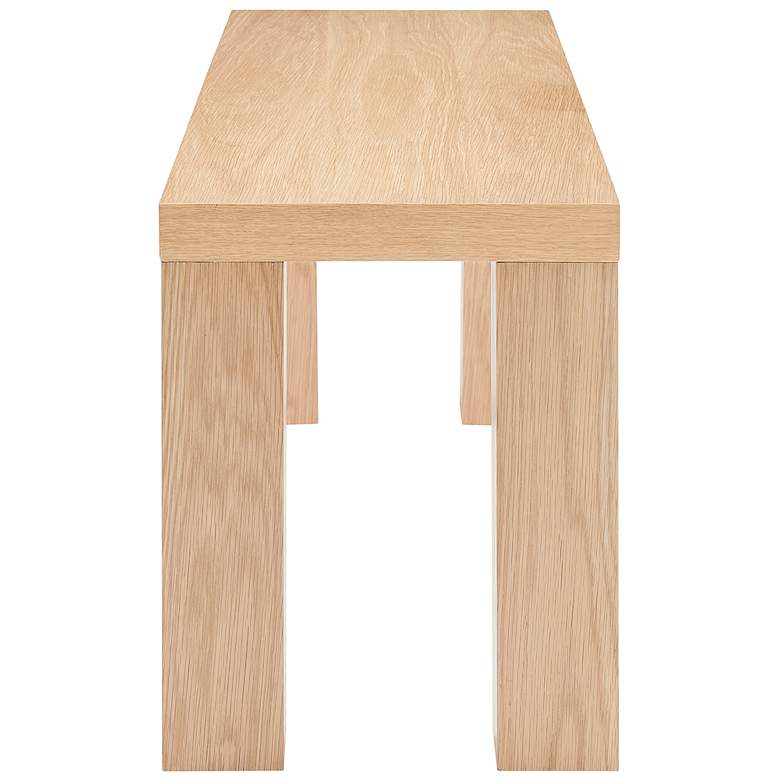 Image 4 Abby 49" Wide Oak Veneer Wood Rectangular Bench more views
