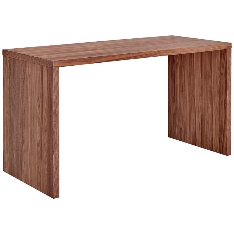 Image 1 Abby 55" Wide American Walnut Wood Rectangular Desk