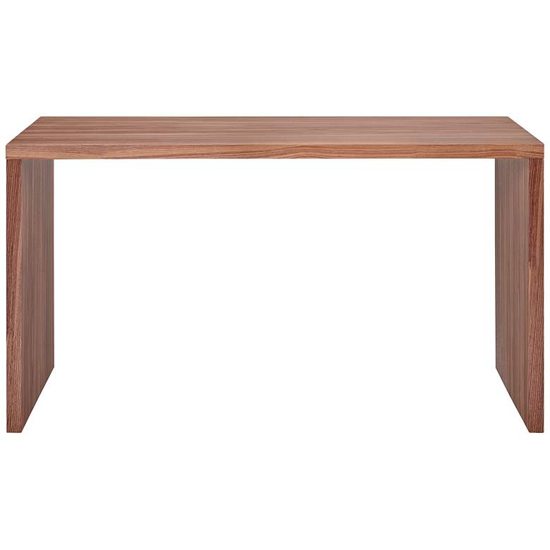 Image 4 Abby 55" Wide American Walnut Wood Rectangular Desk more views