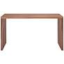 4_Abby 55" Wide American Walnut Wood Rectangular Desk more views