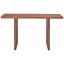 5_Abby 55" Wide American Walnut Wood Rectangular Desk more views